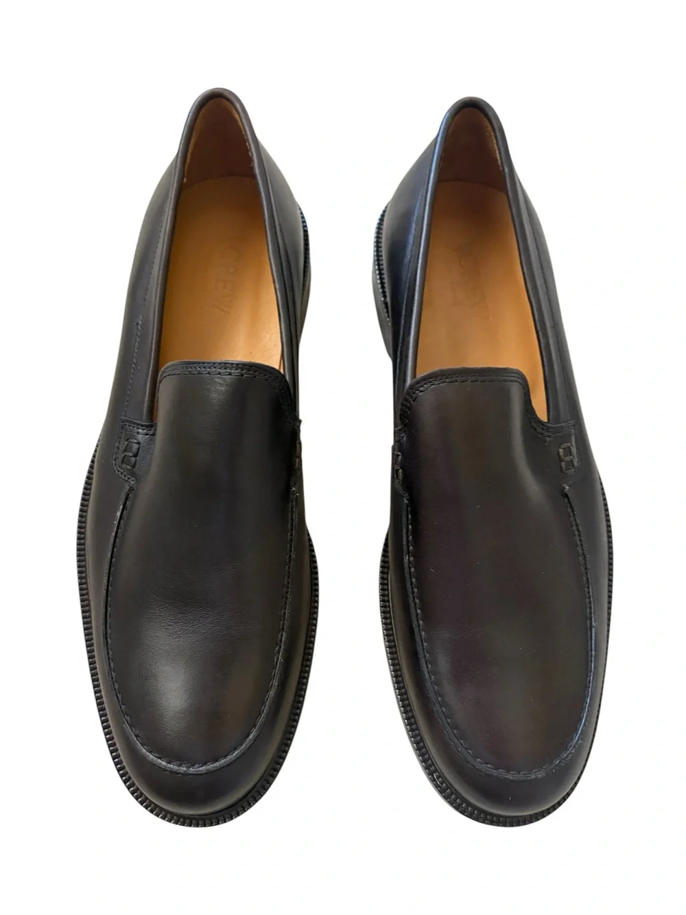 J.Crew Made in Italy Venetian Leather Classic Loafers Shoes Dark Brown Sz 11